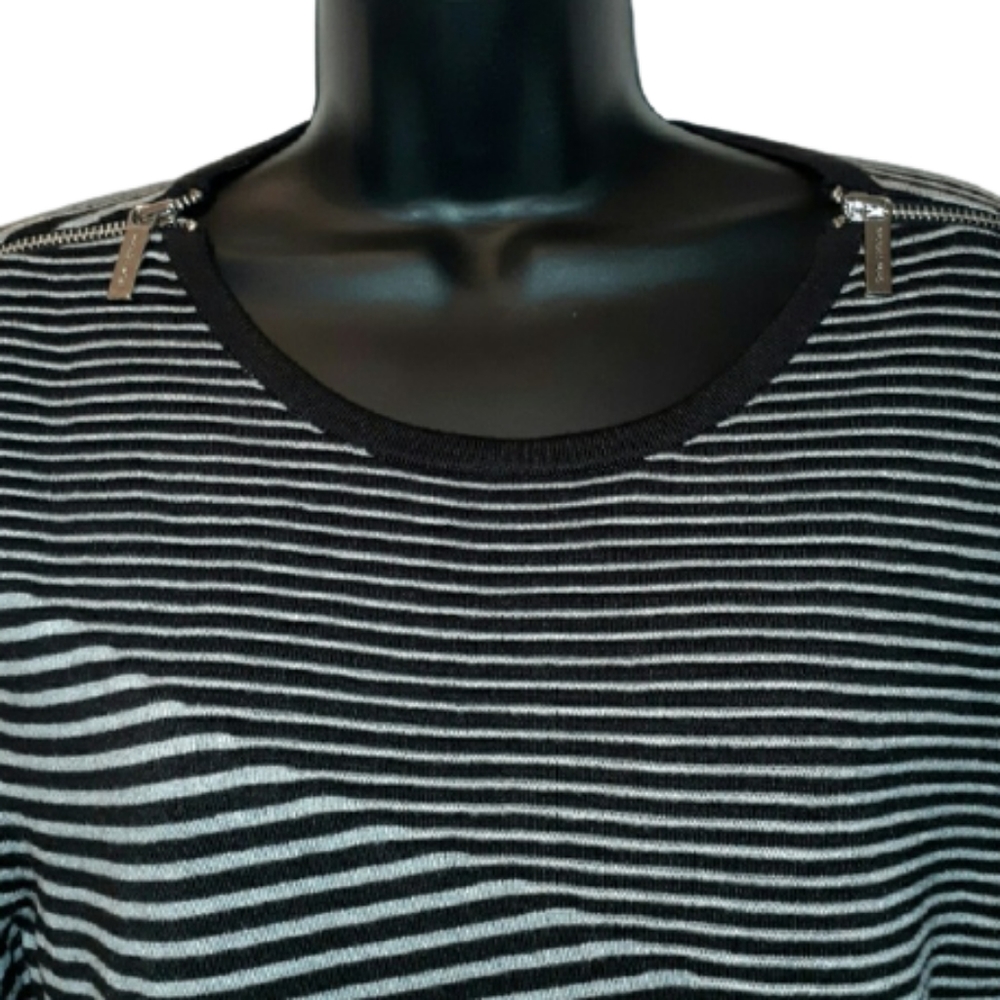- MICHAEL KORS BLACK/GRAY ABSTRACT DRESS - Picture 3 of 4
